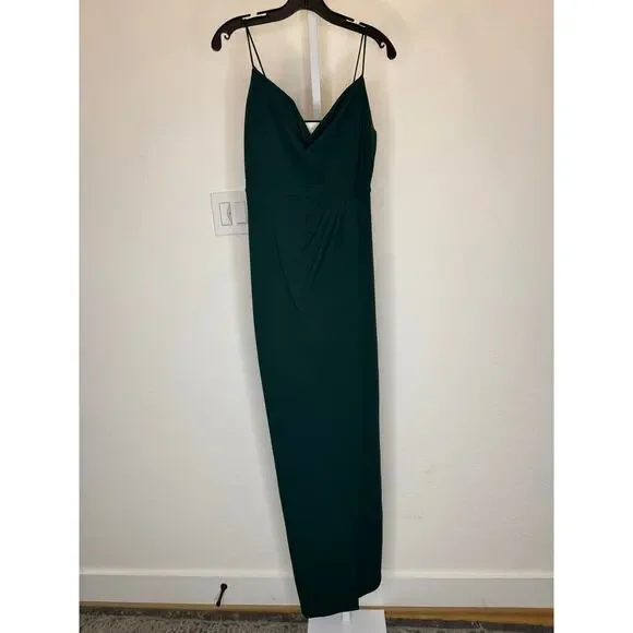 NWT Sachin & Babi Paulina Sleeveless Cowl Neck Bridesmaid Gown Emerald Women 16W - Picture 3 of 7
